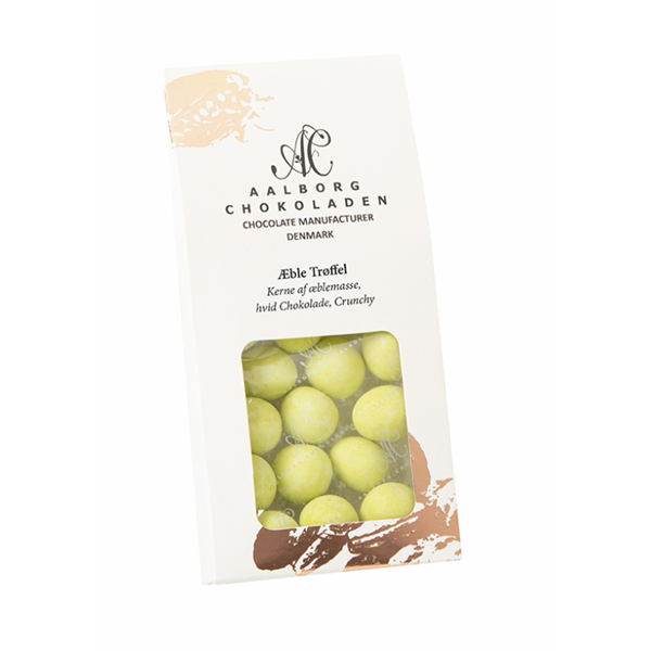 Æble trøffel 90 g. - Aalborg Chokolade - Gourmet-Butikken