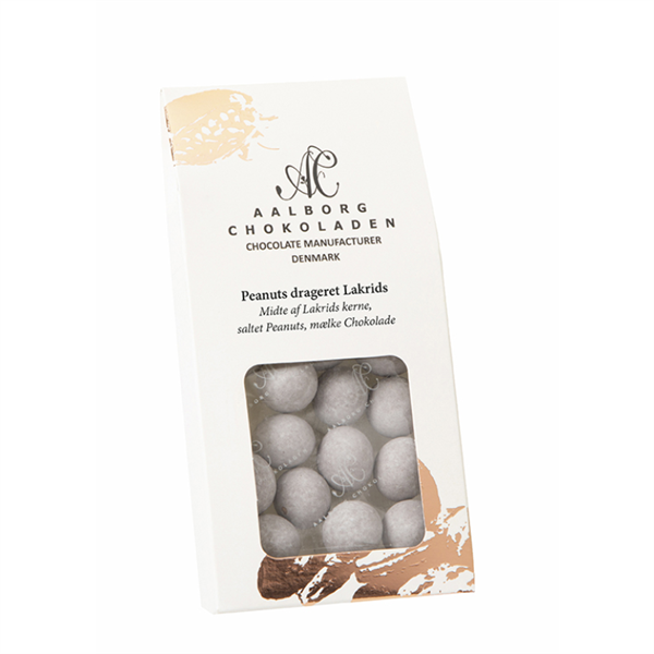 Saltlakrids med peanuts trøffel 90 g. - Aalborg Chokolade - Gourmet-Butikken