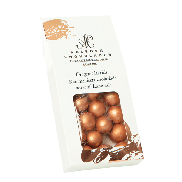 Lakrids/Karamel/Kobber trøffel 90 g. - Aalborg Chokolade - Gourmet-Butikken