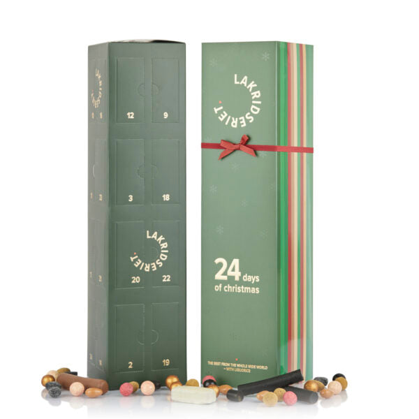 Ultimativ lakrids-julekalender 2025 fra Lakridseriet (XL) – 500g
