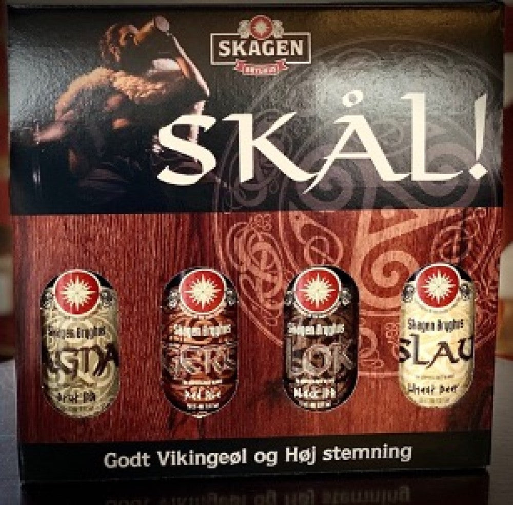 Viking Gaveæske m/ 4 øl - Skagen Bryghus - Gourmet-Butikken