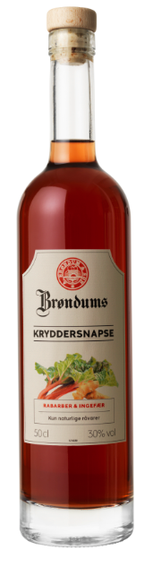 Brøndums Kryddersnapse - Rabarber & Ingefær - Gourmet-Butikken