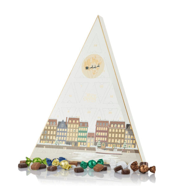 Julekalenderen til chokolade & marcipan-elskeren fra Cocoture i hvid æske – 270g