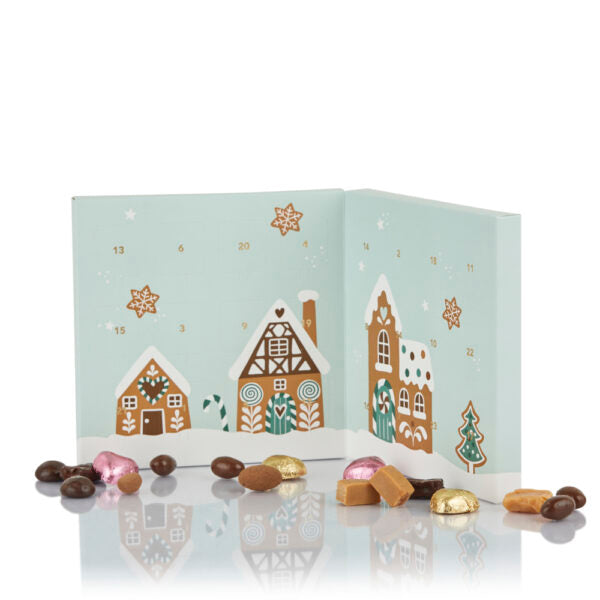 Retro chokolade-julekalender uden alkohol – God til børn – 200g