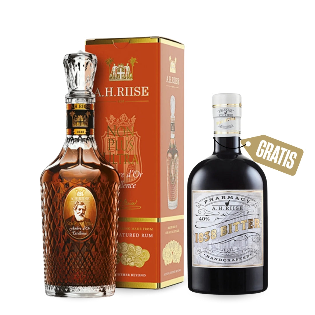 A.H. Riise Non Plus Ultra Ambre d'Or Excellence + 1838 Bitter - Gourmet-Butikken