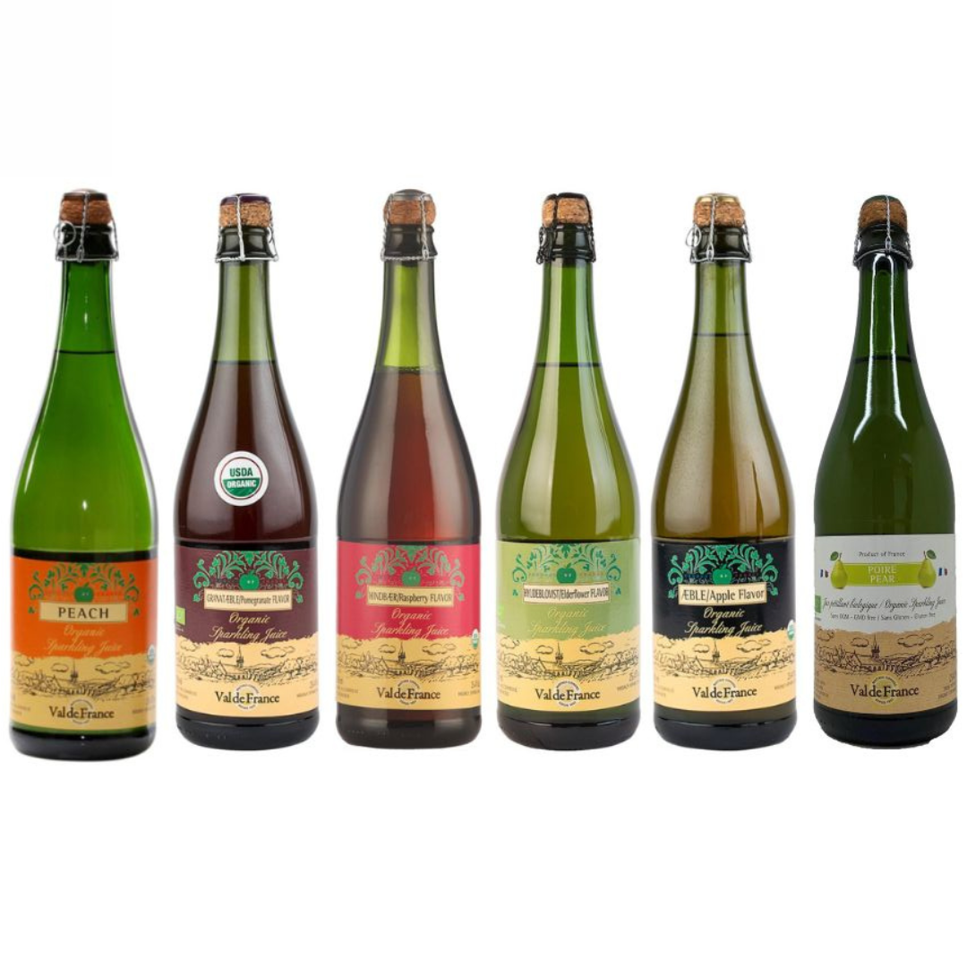 6 fl. Smagekasse med Alkoholfri cider, Øko - Val De France - Gourmet-Butikken