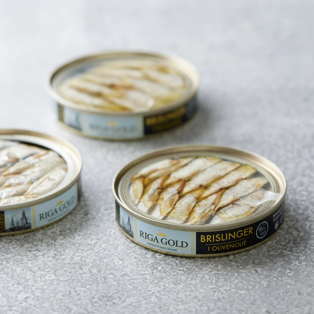 Grøndals Små Brislinger i Olivenolie - Gourmet-Butikken