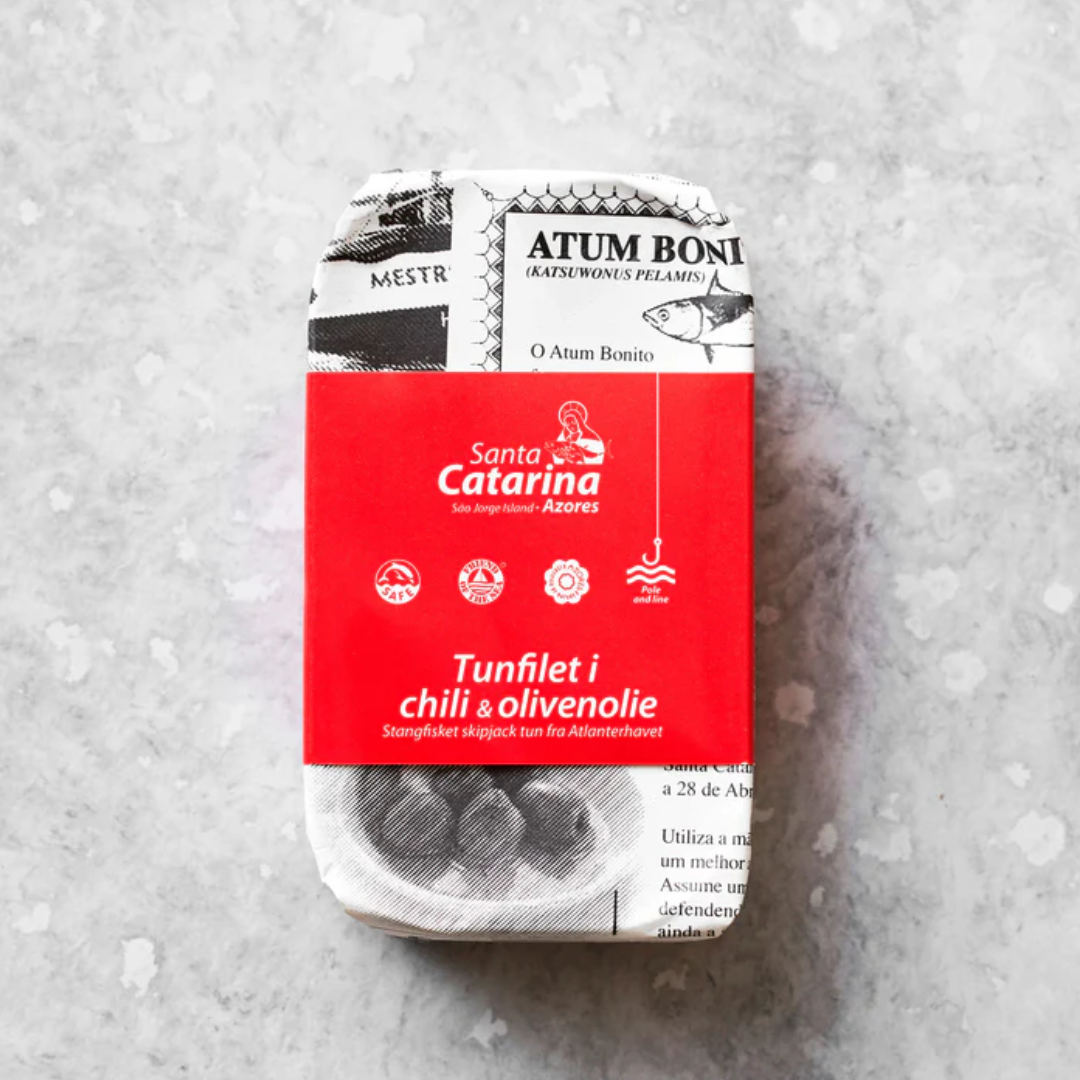 Grøndals Tunfilet i Mild Chili og Olivenolie - Gourmet-Butikken
