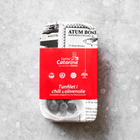 Grøndals Tunfilet i Mild Chili og Olivenolie - Gourmet-Butikken