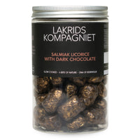 “KJÆVSJIJD” – SALMIAK M. MØRK CHOKO 260G | Lakrids Kompagniet - Gourmet-Butikken