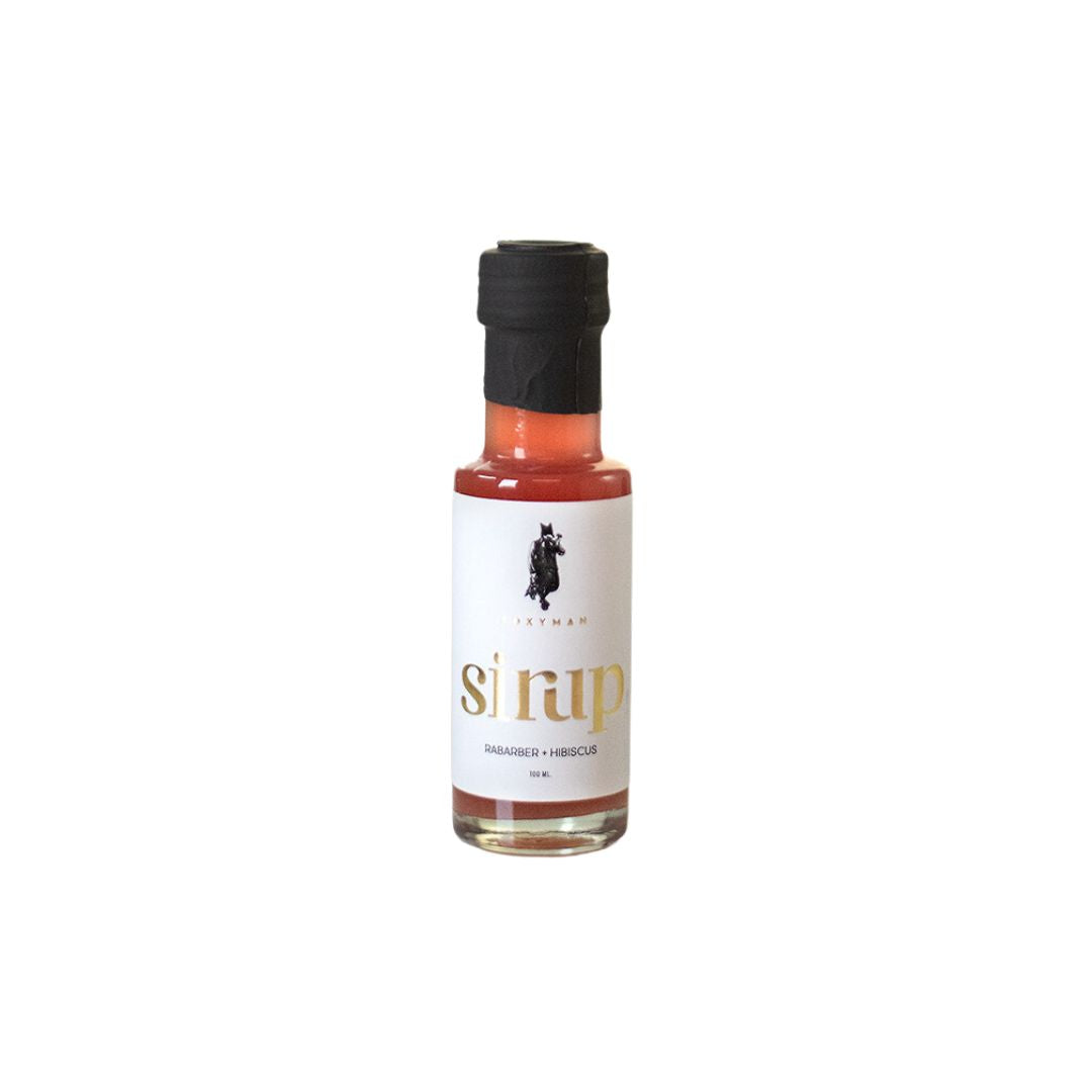 FOXYMAN Cocktailsirup med Rabarber + Hibiscus - 100 ml - Gourmet-Butikken