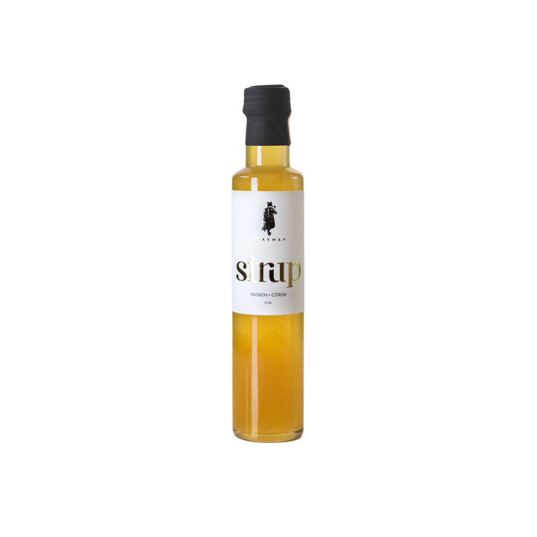 FOXYMAN Cocktailsirup med Passion + Citron - 250 ml - Gourmet-Butikken