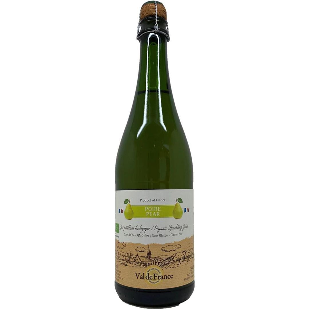 Alkoholfri cider med pæresmag Øko - Val De France - Gourmet-Butikken