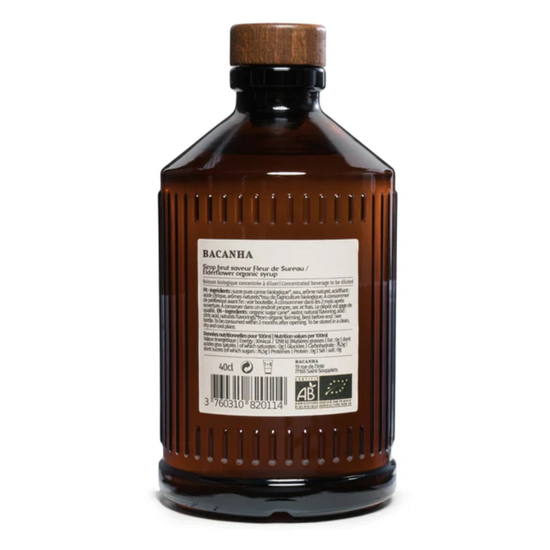Organisk Hyldeblomstsirup - Bacanha, 400ml. - Gourmet-Butikken
