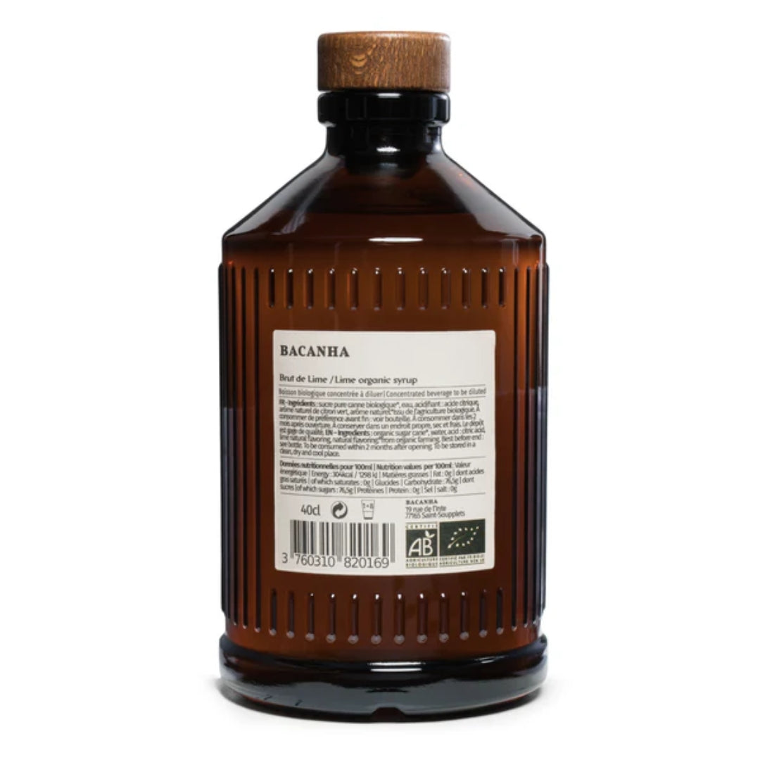 Organisk Limesirup - Bacanha, 400ml. - Gourmet-Butikken