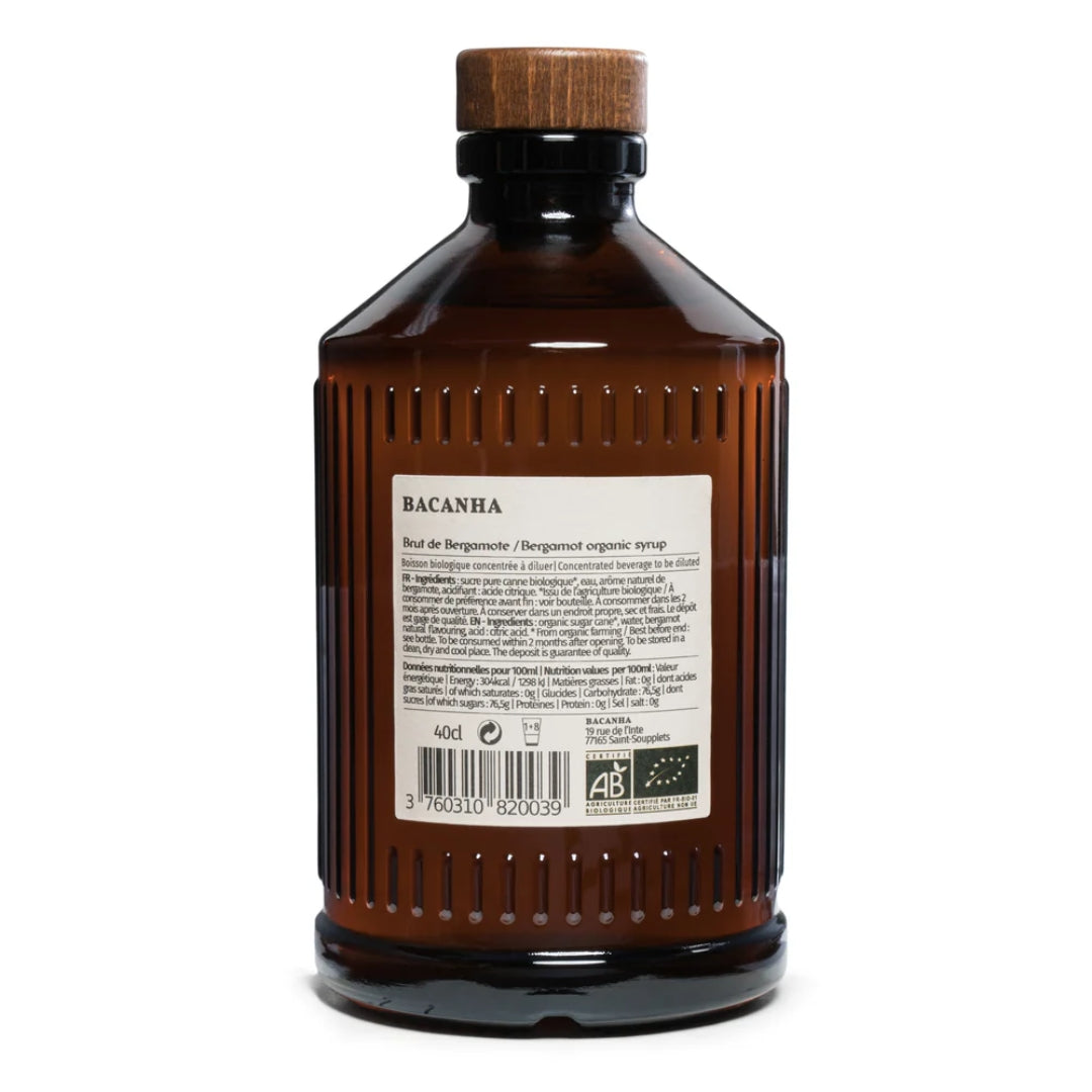 Organisk Bergamotsirup - Bacanha, 400ml. - Gourmet-Butikken