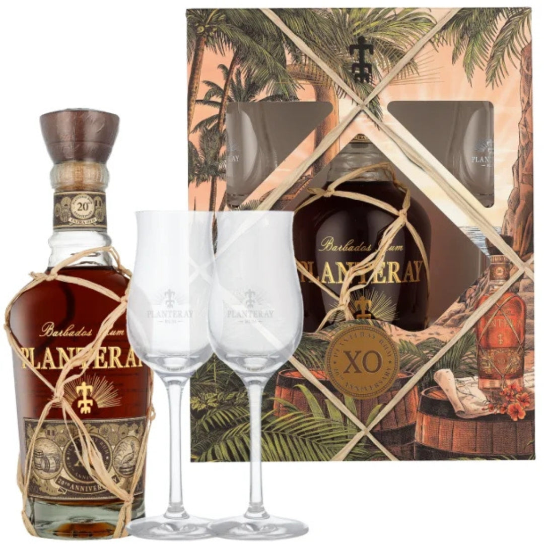 Planterey XO 20th Anniversary Rom + 2 glas 70 cl. 40% - Gourmet-Butikken