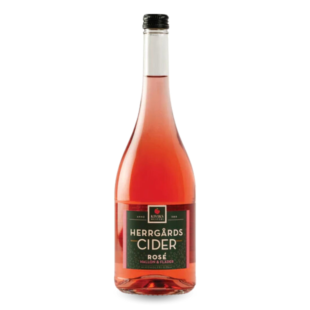 Rosé Hindbær & Hyldeblomstcider - 0,3% | Kiviks Herrgårdscider - Gourmet-Butikken