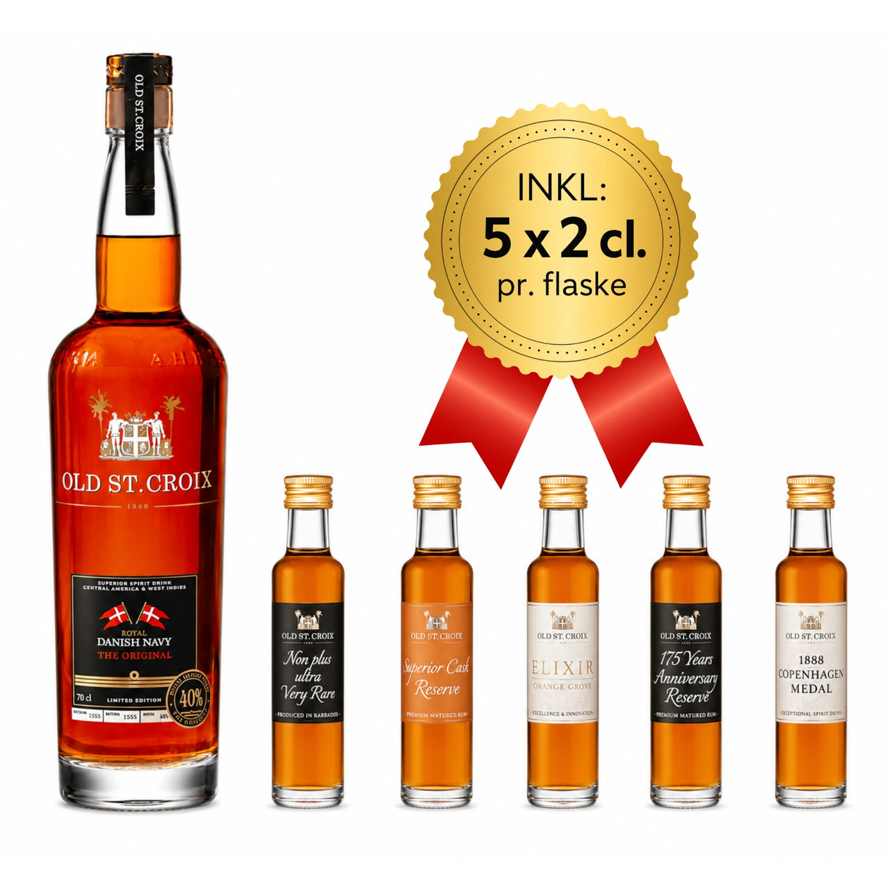 Old St. Croix Royal Danish Navy The Original + 5 x 2 cl.