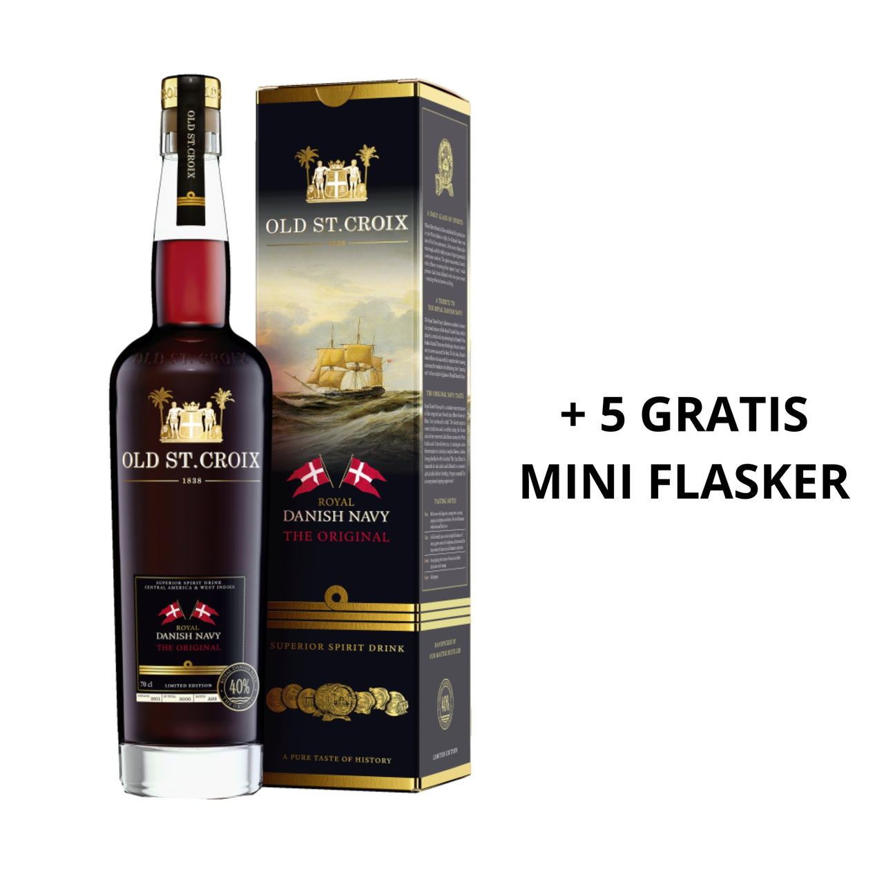 Old St. Croix Royal Danish Navy The Original + 5 x 2 cl.