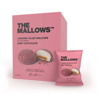 The Mallows - Karamel Fyldt Skumfidus m/ Ruby Chokolade - 5 stk. - Gourmet-Butikken
