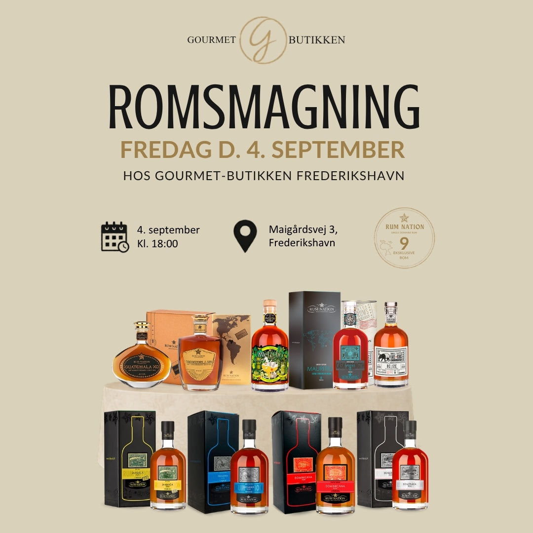 Rum Nation Romsmagning d. 4. september 2026 - Gourmet-Butikken