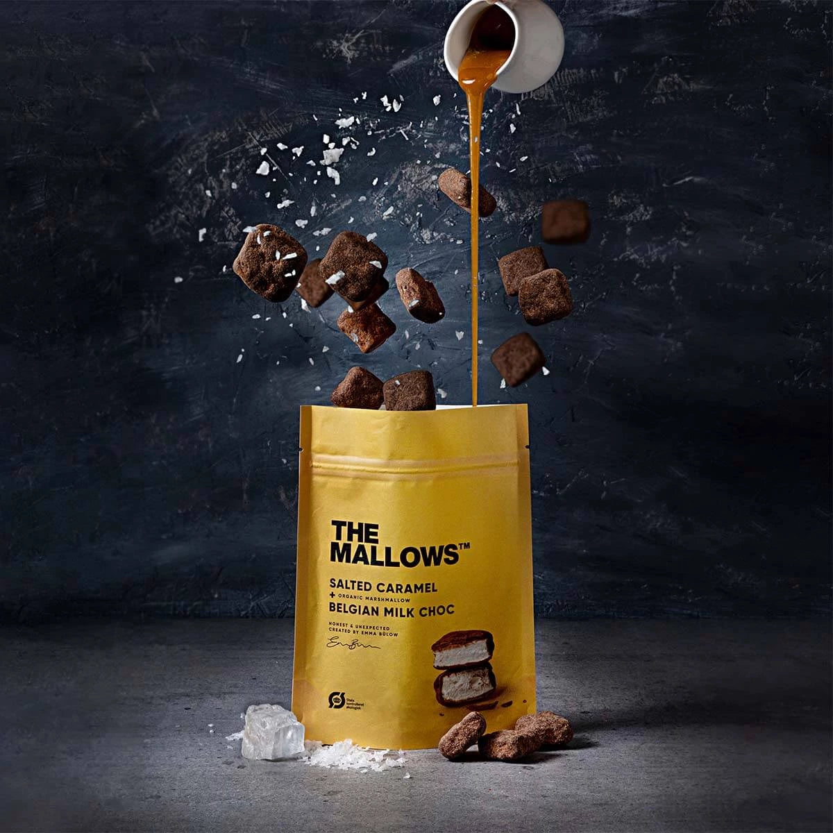 The Mallows - Saltet Karamel Skumfidus m/ Karamel - 90g. - Gourmet-Butikken