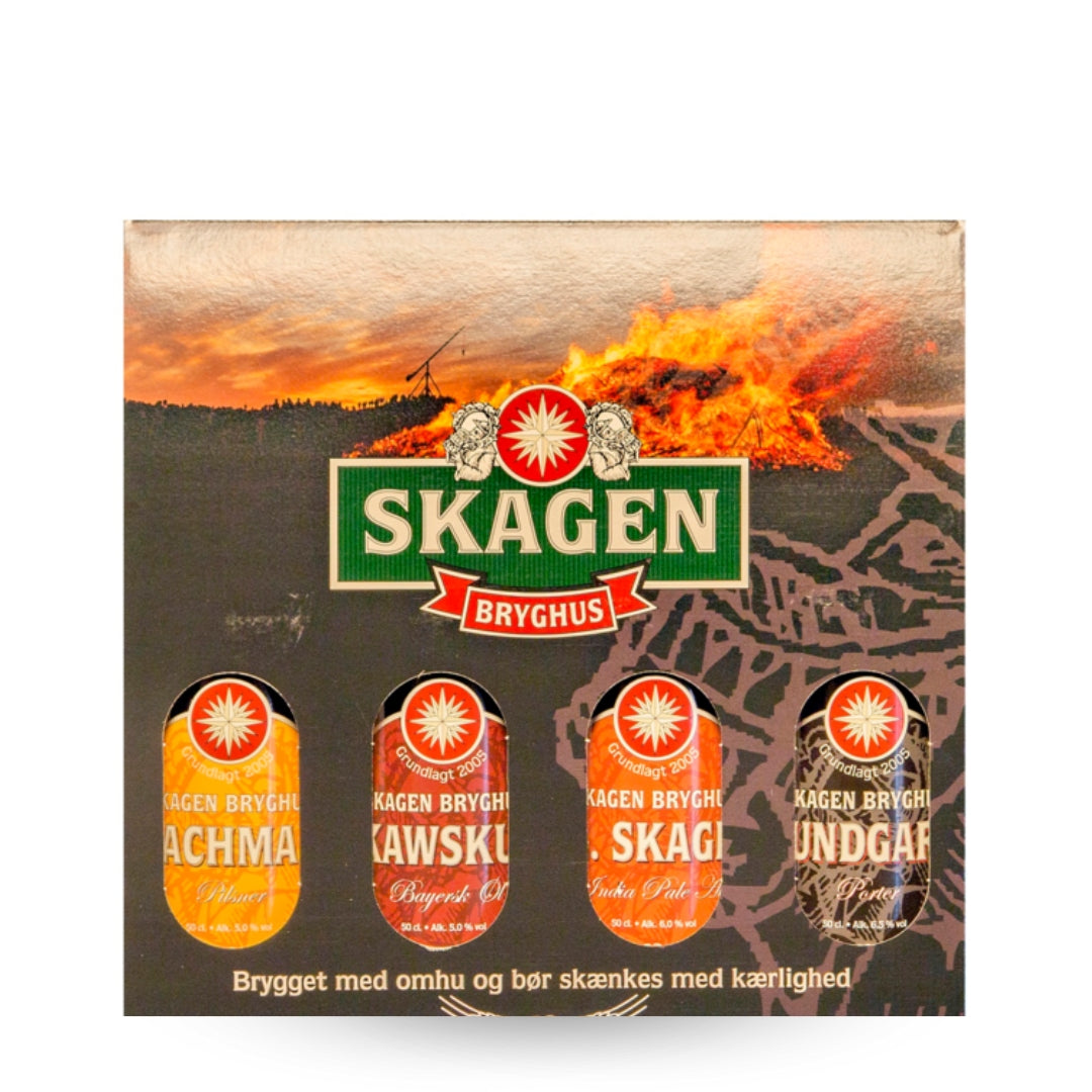 Vippefyr - Gaveæske m. 4 øl | Skagen Bryghus - Gourmet-Butikken