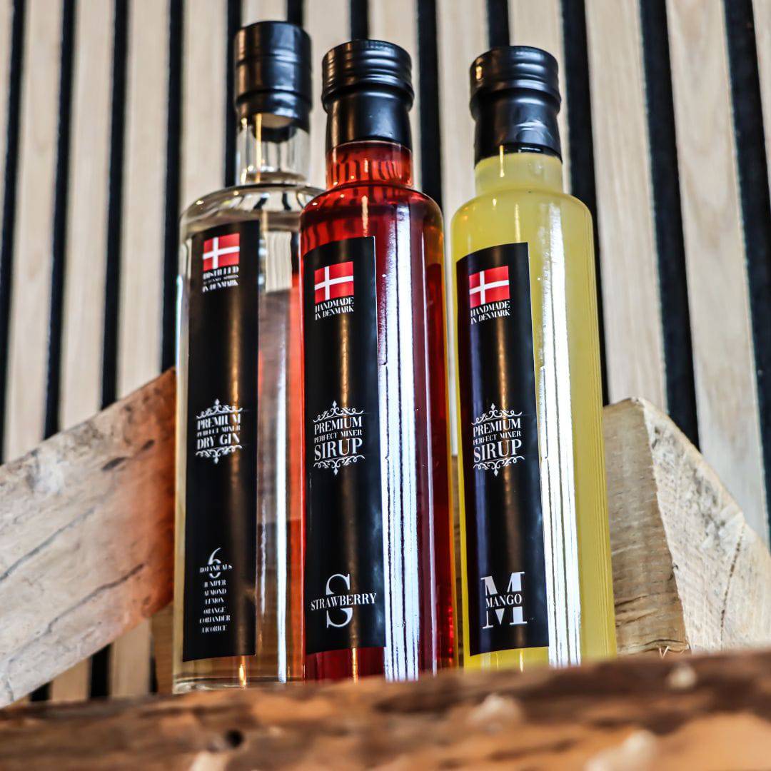 Gin + Jordbær & Mangosirup - Gourmet-Butikken