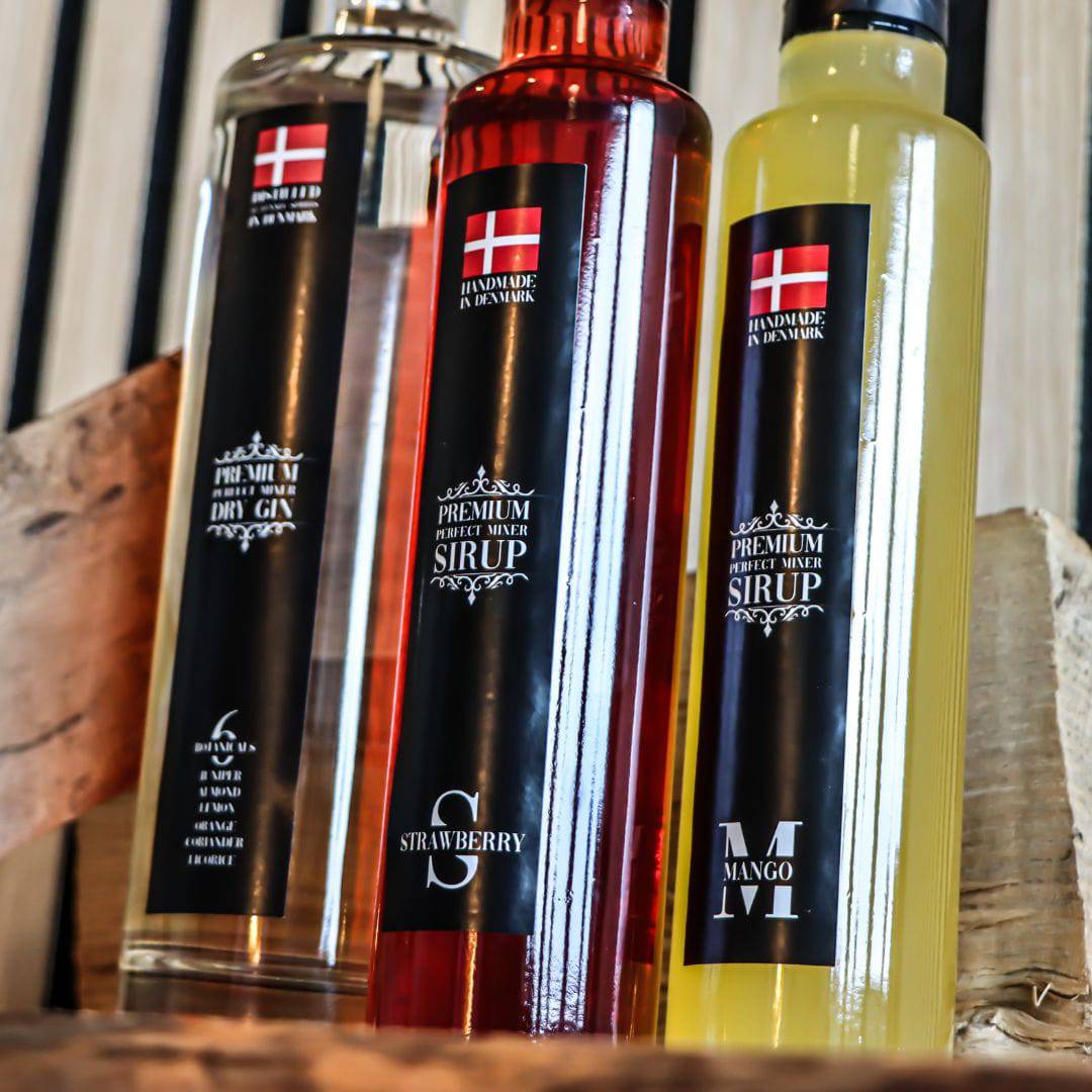 Gin + Jordbær & Mangosirup - Gourmet-Butikken