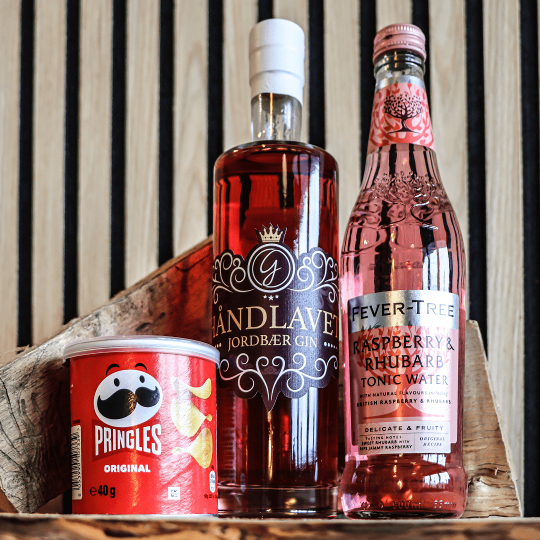 Jordbær Gin + Tonic & Chips - Gourmet-Butikken