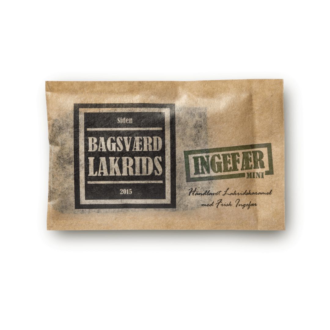 Mini plade Ingefær Lakrids - Bagsværd Lakrids - Gourmet-Butikken